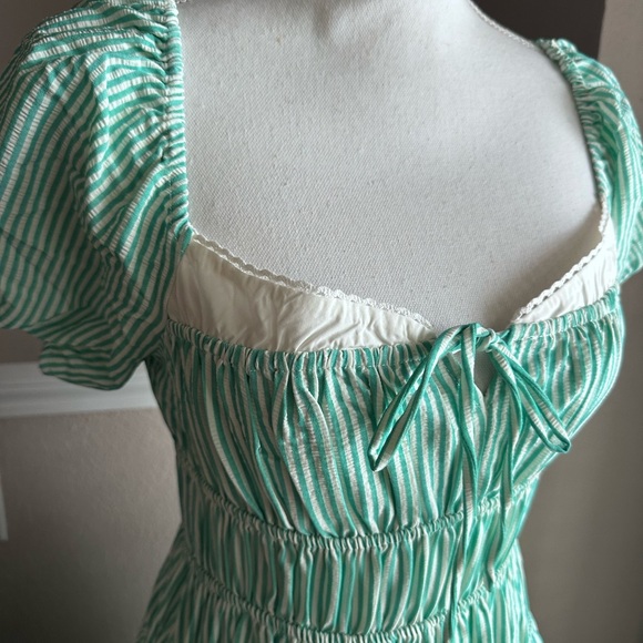 Lush Shirred Puff Sleeve Maxi Dress - Picture 2 of 9